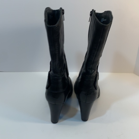 Born mid height leather heeled boots size 9 1/2 - Picture 4 of 9